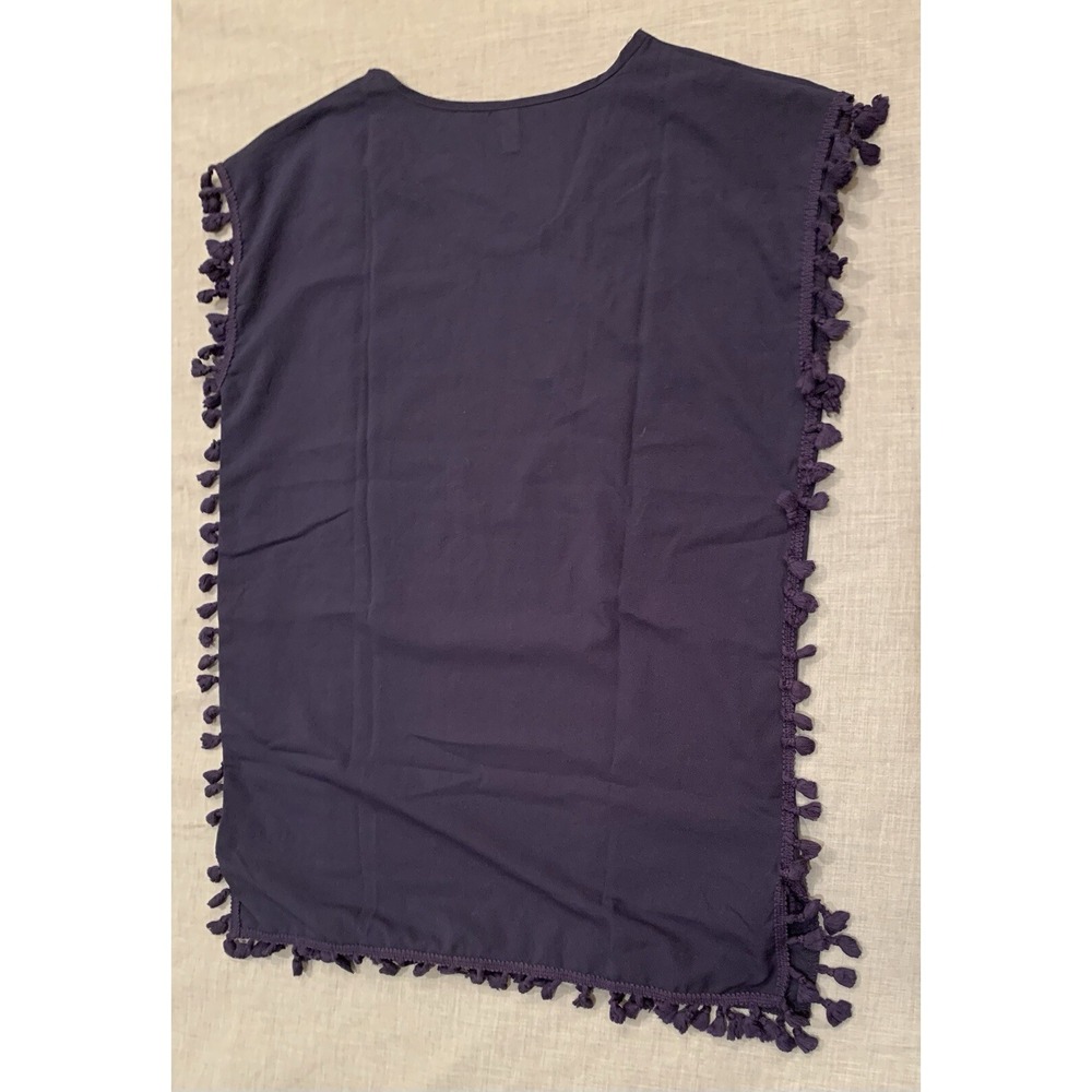 Sheer Sleeveless Top Women's XS Navy Blue - Picture 1 of 6